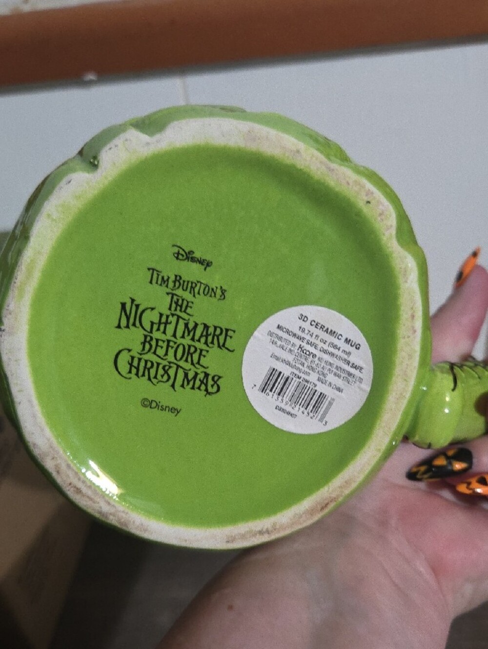 Disney Lime Green Sculpted Character Ceramic Mug with Black Accents - Picture 10 of 12